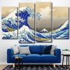 The Great Wave Off Kanagawa 4 Panels Paint By Numbers