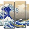 The Great Wave Off Kanagawa 4 Panels Paint By Numbers