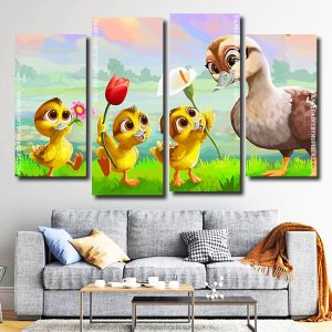 Happy Ducks Family 4 Panels Paint By Numbers