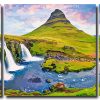 Kirkjufell Mountain Iceland 3 Panels Paint By Numbers