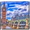 London Cityscape 3 Panels Paint By Numbers