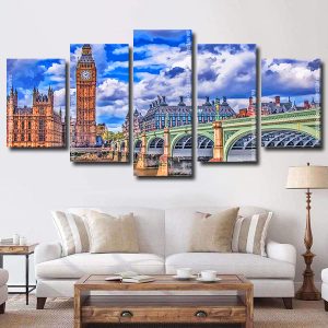 London Cityscape 5 Panels Paint By Numbers