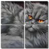 Mad Black Cat Square Panels Paint By Numbers