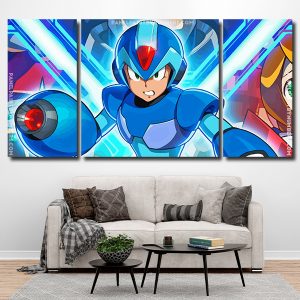 Mega Man Anime 3 Panels Paint By Numbers