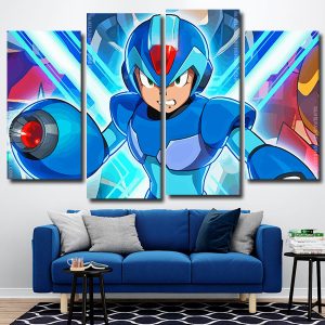 Mega Man Anime 4 Panels Paint By Numbers