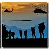 Military Special Forces Silhouette 3 Panels Paint By Numbers