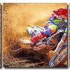 Motocross Racer 3 Panels Paint By Numbers