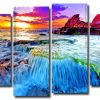 Ocean Scene 4 Panels Paint By Numbers