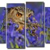 Owl Bird Art 4 Panels Paint By Numbers