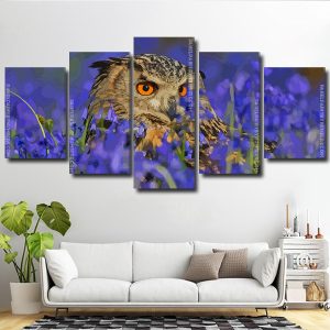 Owl Bird Art 5 Panels Paint By Numbers