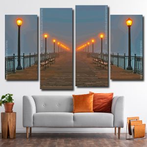 Piers Lamps 4 Panels Paint By Numbers