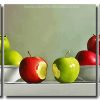 Red And Green Apples 3 Panels Paint By Numbers