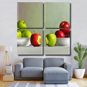 Red And Green Apples Square Panels Paint By Numbers