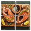 Salmon Fish Square Panels Paint By Numbers