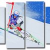 Snow Skiing Art 4 Panels Paint By Numbers