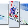 Snow Skiing Art 5 Panels Paint By Numbers