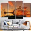 Sunset And Broken Glass 4 Panels Paint By Numbers