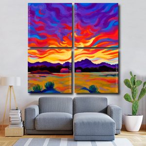 Sunset Landscape Square Panels Paint By Numbers