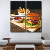 Tasty Burger Art Square Panels Paint By Numbers