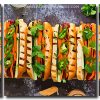 Tasty Hot Dog 3 Panels Paint By Numbers