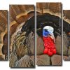 Turkey Bird 4 Panels Paint By Numbers