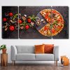 Vegan Pizza 3 Panels Paint By Numbers