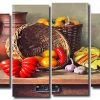 Vegetable Basket 4 Panels Paint By Numbers