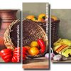 Vegetable Basket 5 Panels Paint By Numbers