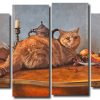 Vintage Fat Cat 4 Panels Paint By Numbers