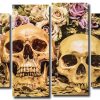 Vintage Skulls 4 Panels Paint By Numbers