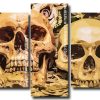 Vintage Skulls 5 Panels Paint By Numbers