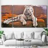 White Tiger 3 Panels Paint By Numbers