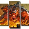 Wild Cerberus 5 Panels Paint By Numbers