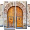 Wooden Castle Doors 4 Panels Paint By Numbers