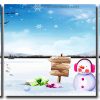 Winter Snowman 3 Panels Paint By Numbers