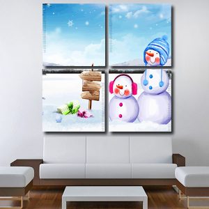 Winter Snowman Square Panels Paint By Numbers