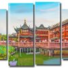 Yu Garden Shanghai 4 Panels Paint By Numbers